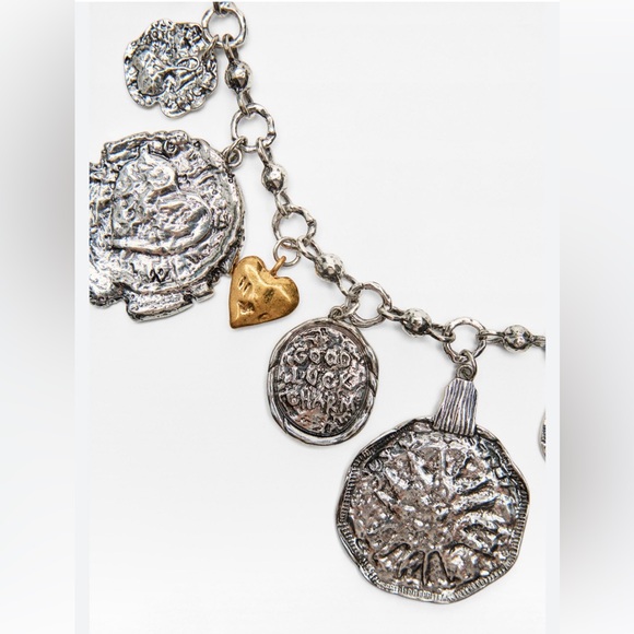 Zara Metallic Charm Necklace - Picture 3 of 8